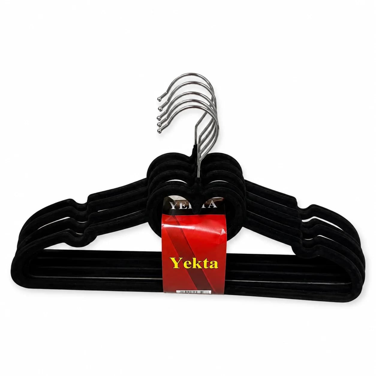 چوب رختی مخمل بزرگ 5 عددی (رنگ بندی الوان)