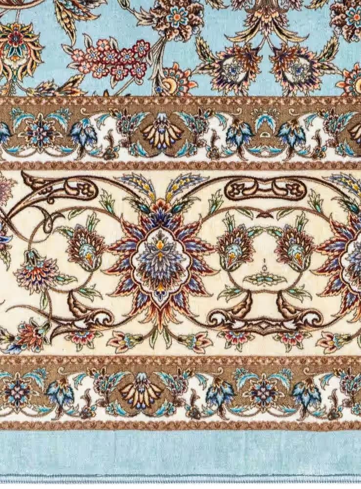 فرش تندیس افشان طرح پارمیس رنگ آبی 1500 شانه کد 10140 — تصویر ۸