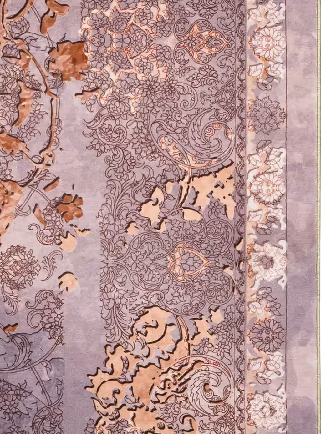 فرش کلاریس طرح ونوس وینتیج رنگ کرم 1200 شانه کد 300606 — تصویر ۴