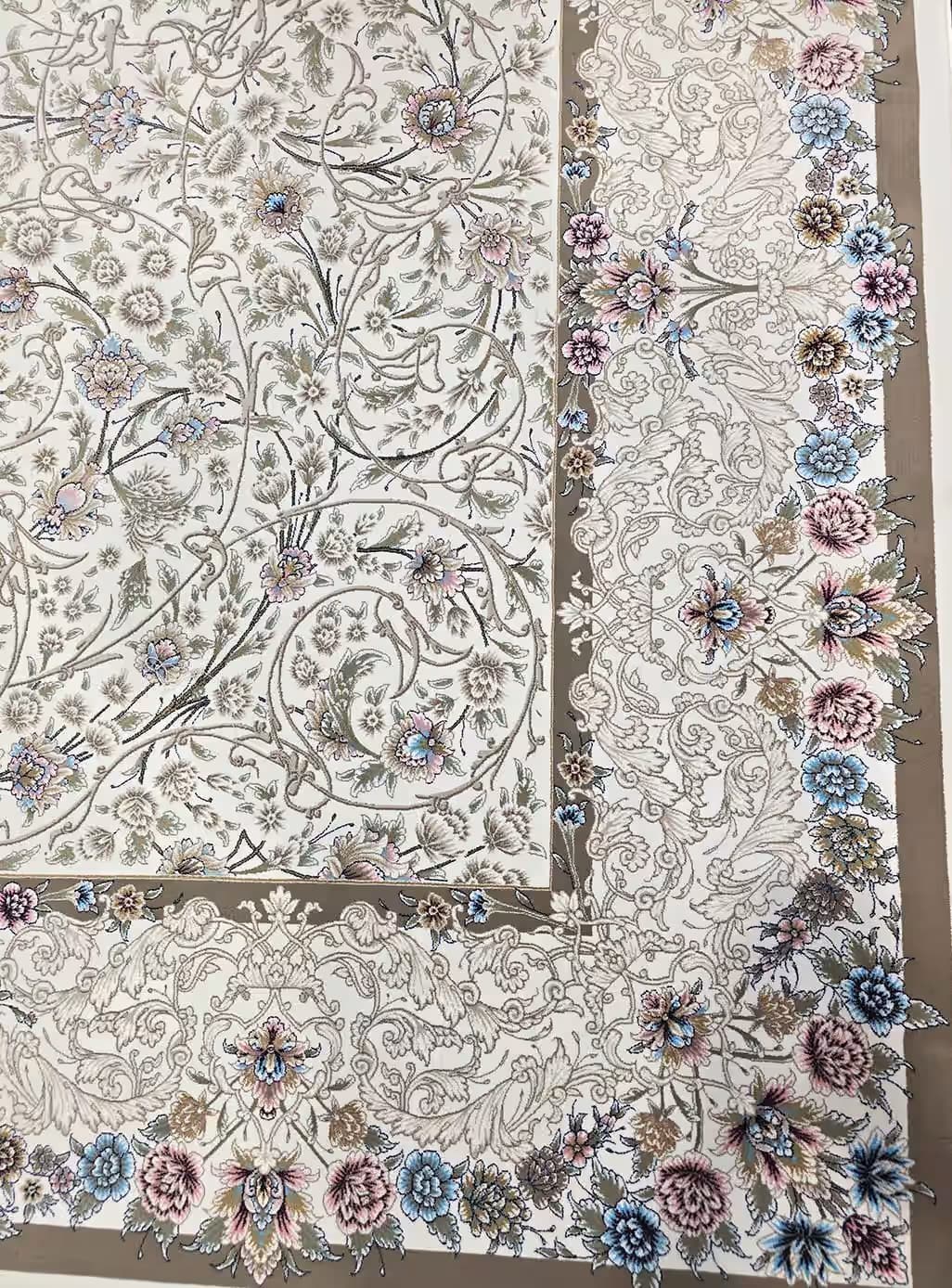 فرش طرح سوگل کرم 1200 شانه کد 12852 — تصویر ۵
