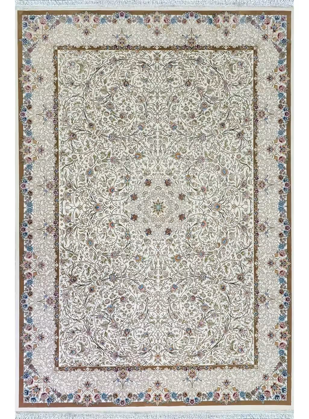 فرش طرح سوگل کرم 1200 شانه کد 12852 — تصویر ۳