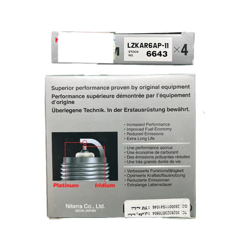شمع یورو ۴ ایریدیوم لیزر LZKAR6AP:11-6643 ان جی کا ژاپن