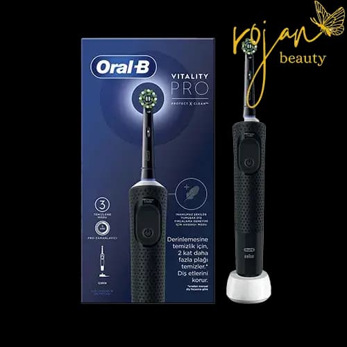 مسواک برقی مشکی اورال بی مدل Vitality Pro — تصویر ۲