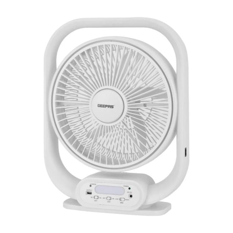 پنکه رومیزی شارژی جیپاس GF21189 با چراغ LED