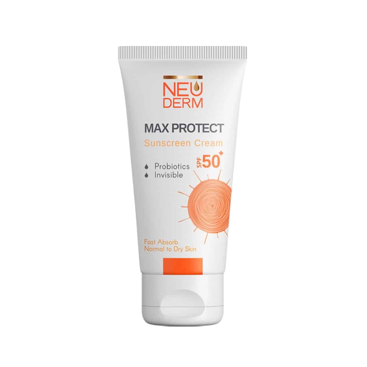 کرم ضد آفتاب بدون رنگ نئودرم SPF 50 پوست نرمال تا خشک — تصویر ۳