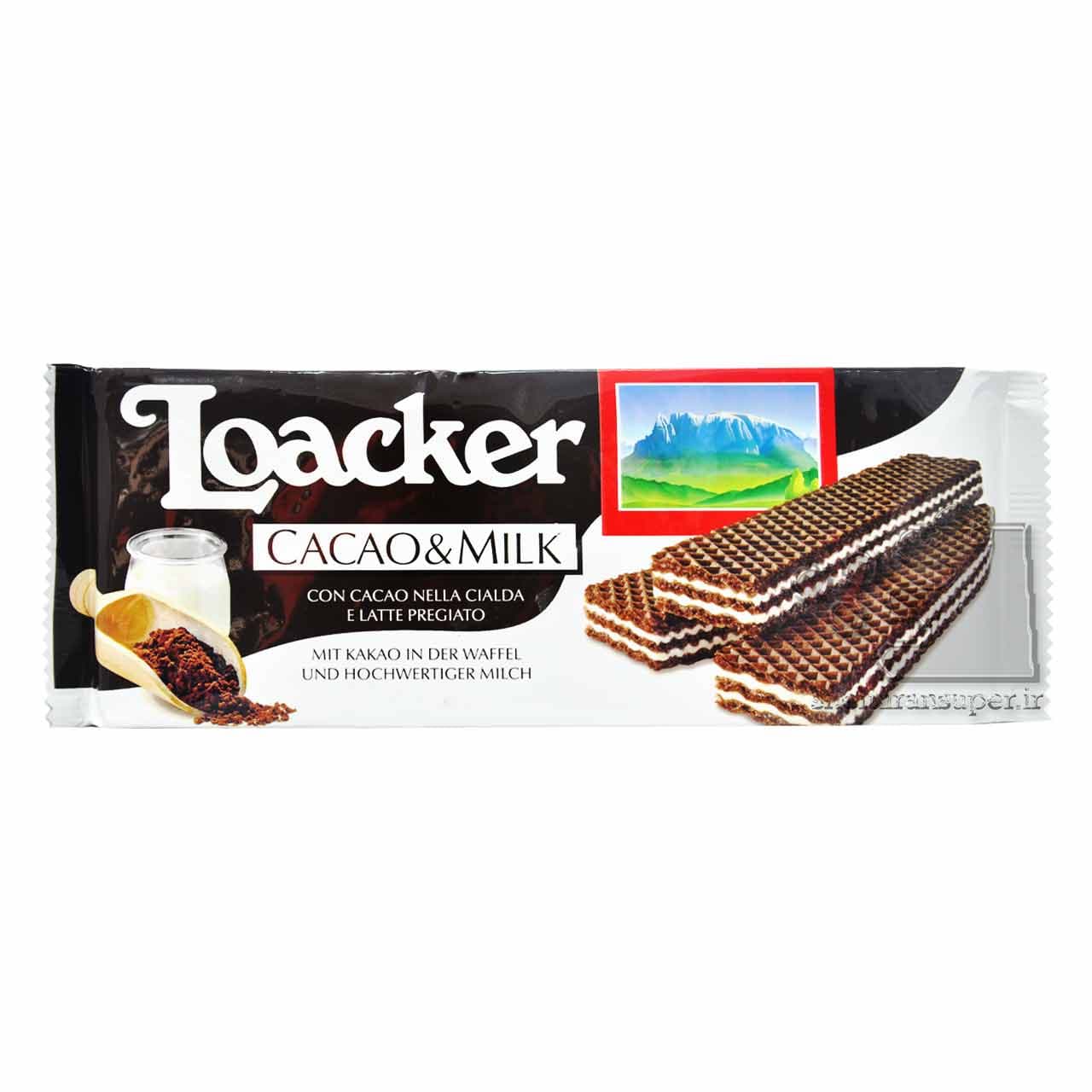 ویفر شکلاتی با کرم شیری ۱۷۵ گرم لواکر – loacker