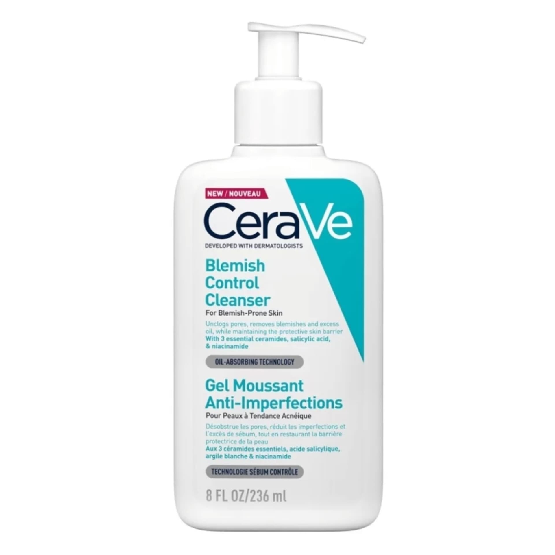 ژل شستشو ضد جوش اسید سراوی Blemish Control 236 میل