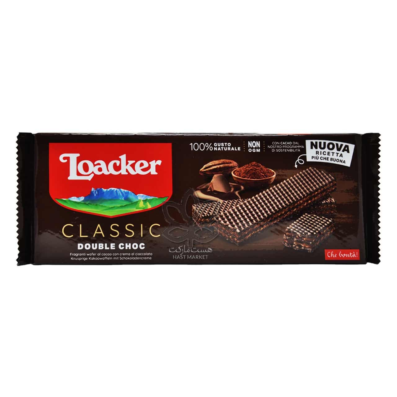 ویفر شکلاتی با کرم شکلات ( دبل چاکلت) 175 گرم لواکر – loacker