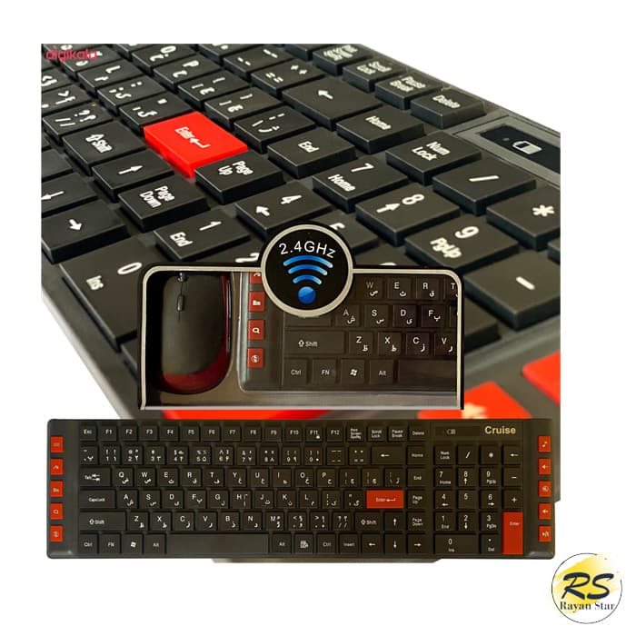 کیبورد و ماوس بی سیم مدل KB-M1 — تصویر ۲