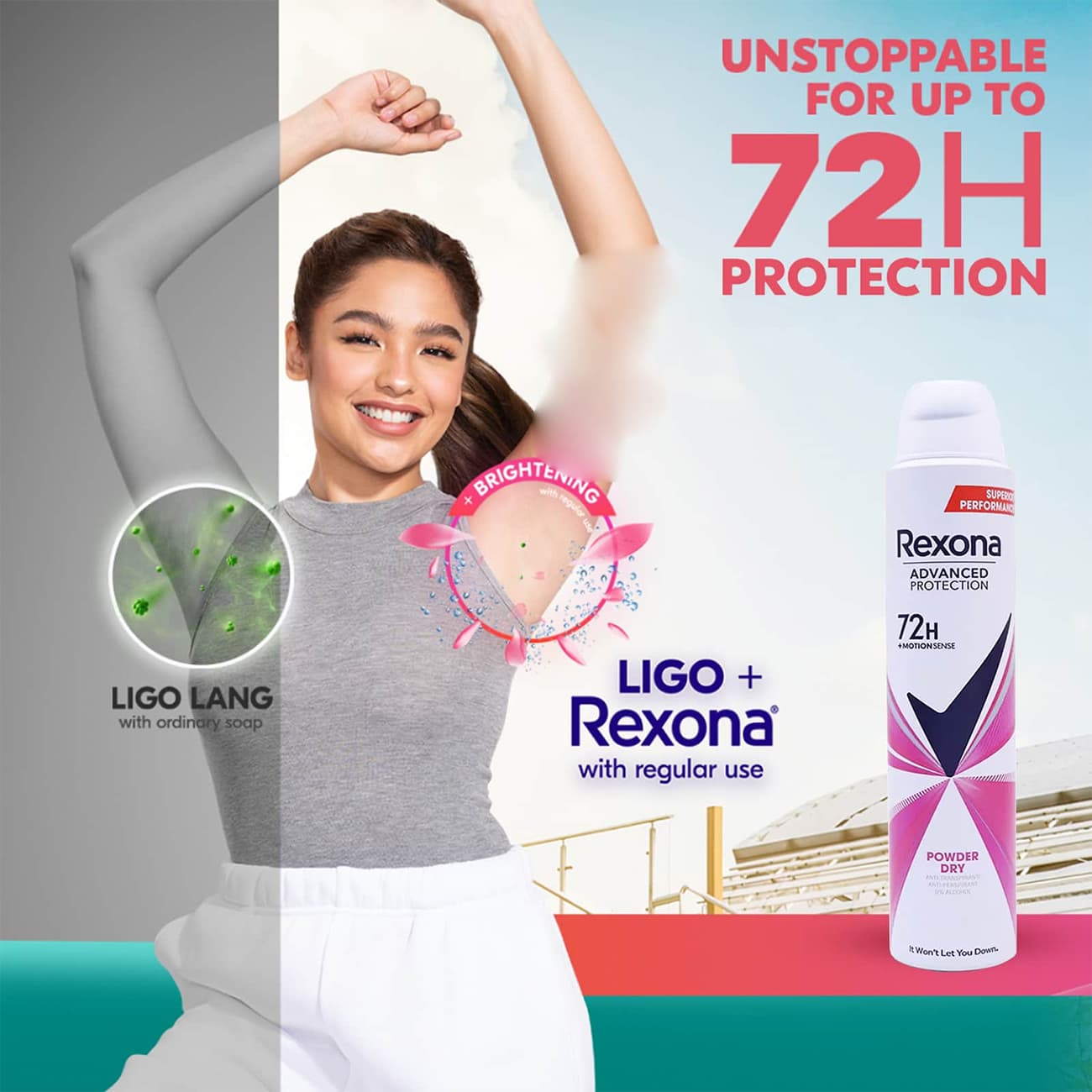 اسپری ضد تعریق زنانه رکسونا Rexona مدل Powder Dry 72h حجم 200ml — تصویر ۵