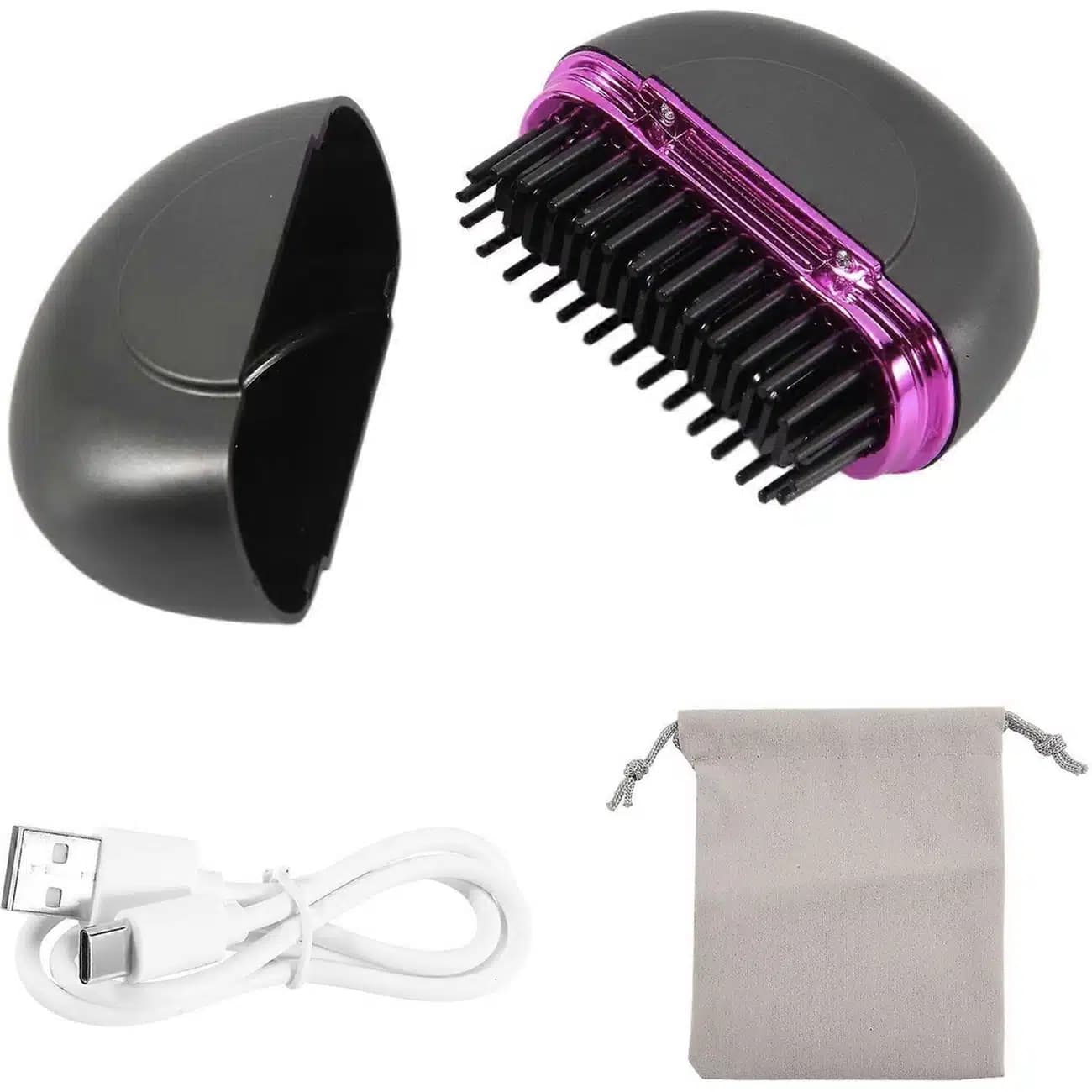 برس حرارتی شارژی صاف کننده مو مدل HG-168 مینی سه حالته — تصویر ۷