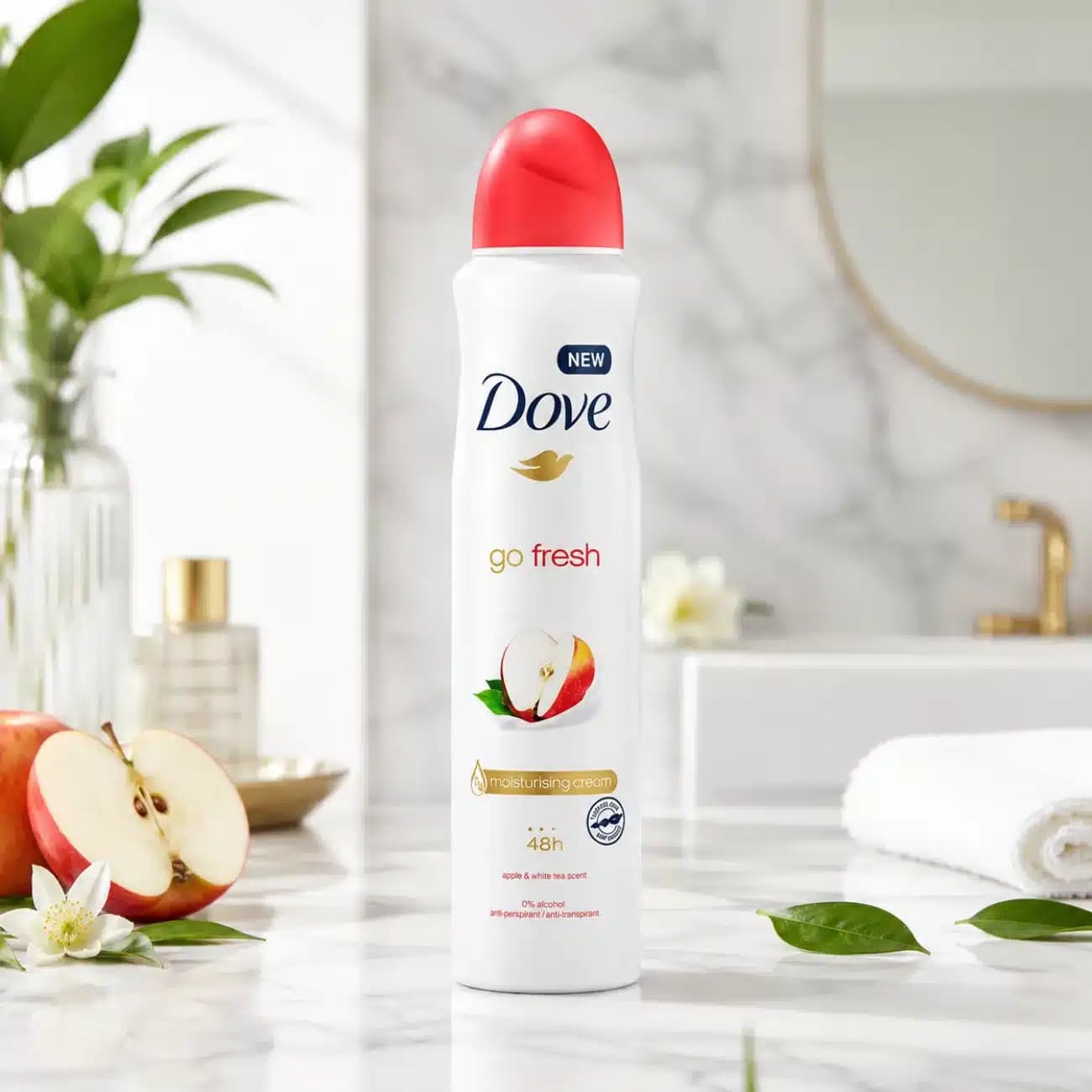 اسپری دئودورانت ضد تعریق زنانه داو Dove مدل Go Fresh حجم 250ml — تصویر ۱۲