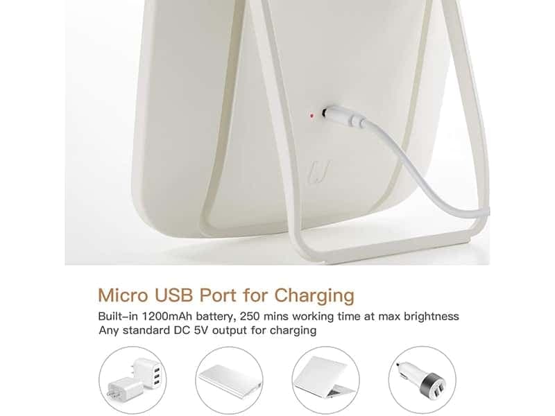 آینه رومیزی شیائومی XIAOMI JORDAN & JULY LED Mirror NV026 — تصویر ۶