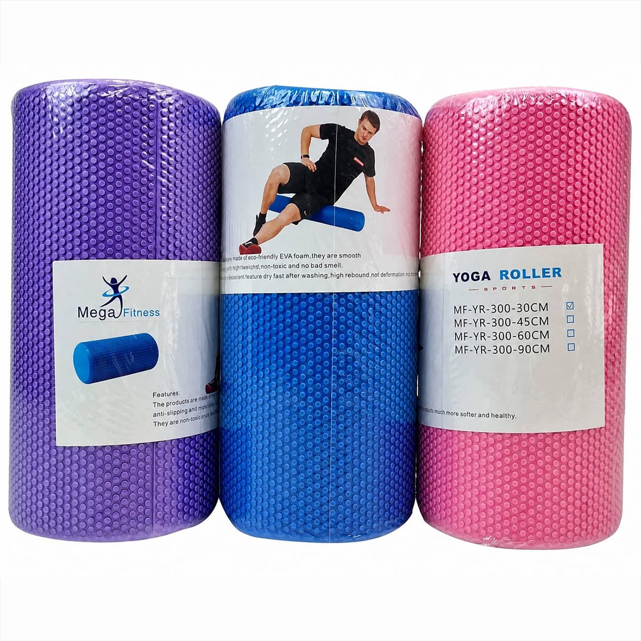 فوم رولر توپر مگا فیتنس Mega Fitness مدل MF-YR-300 طول 30 سانتی متر — تصویر ۷