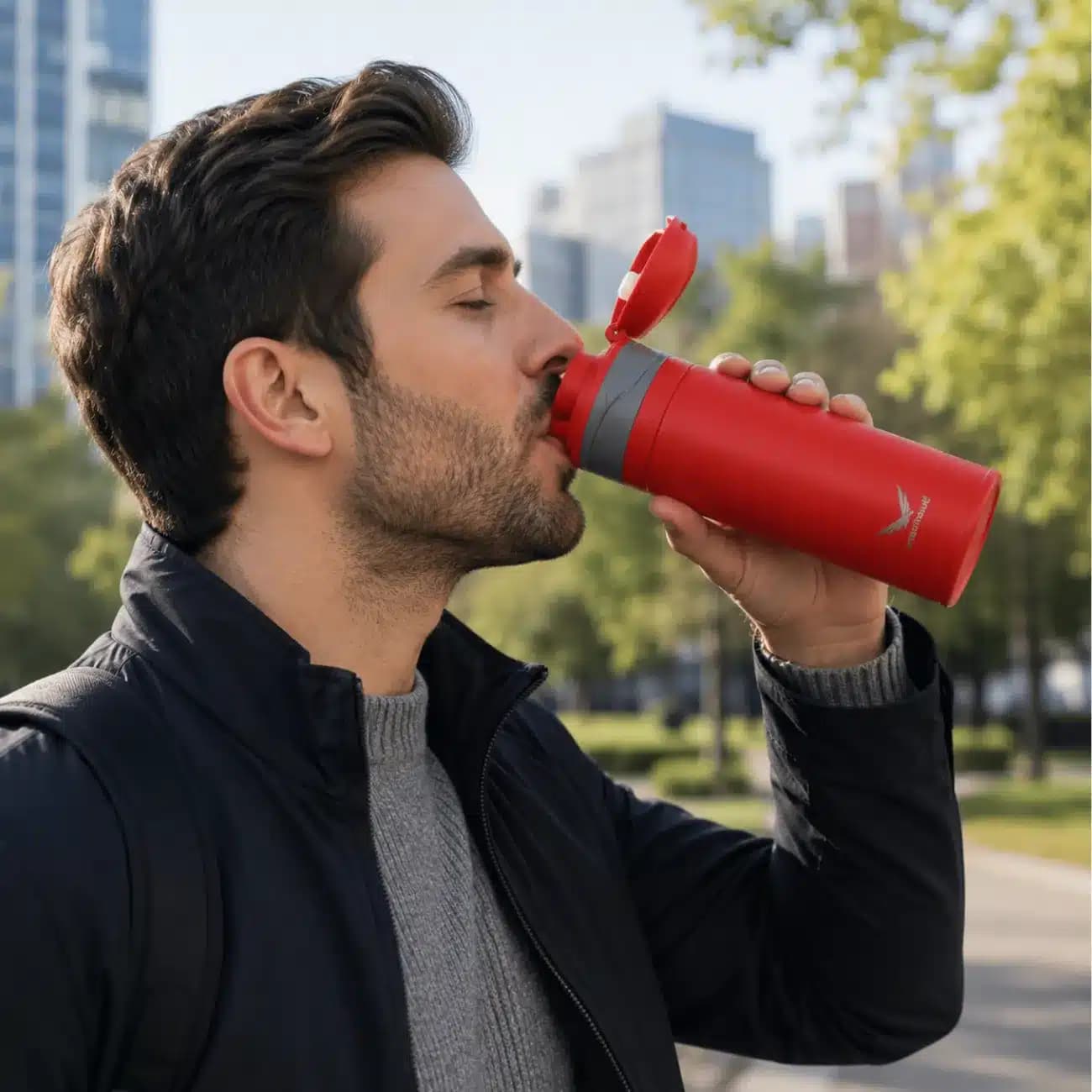 تراول ماگ دو جداره اسنوهاک Snow Hawk مدل SN-C6156 ظرفیت 400ml — تصویر ۹