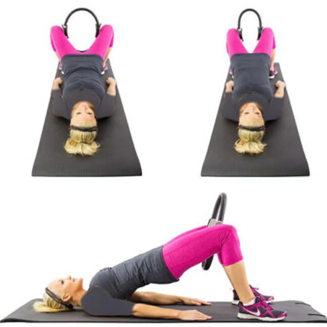 حلقه پیلاتس مگا فیتنس Mega Fitness مدل 860 با دستگیره اسفنجی — تصویر ۳