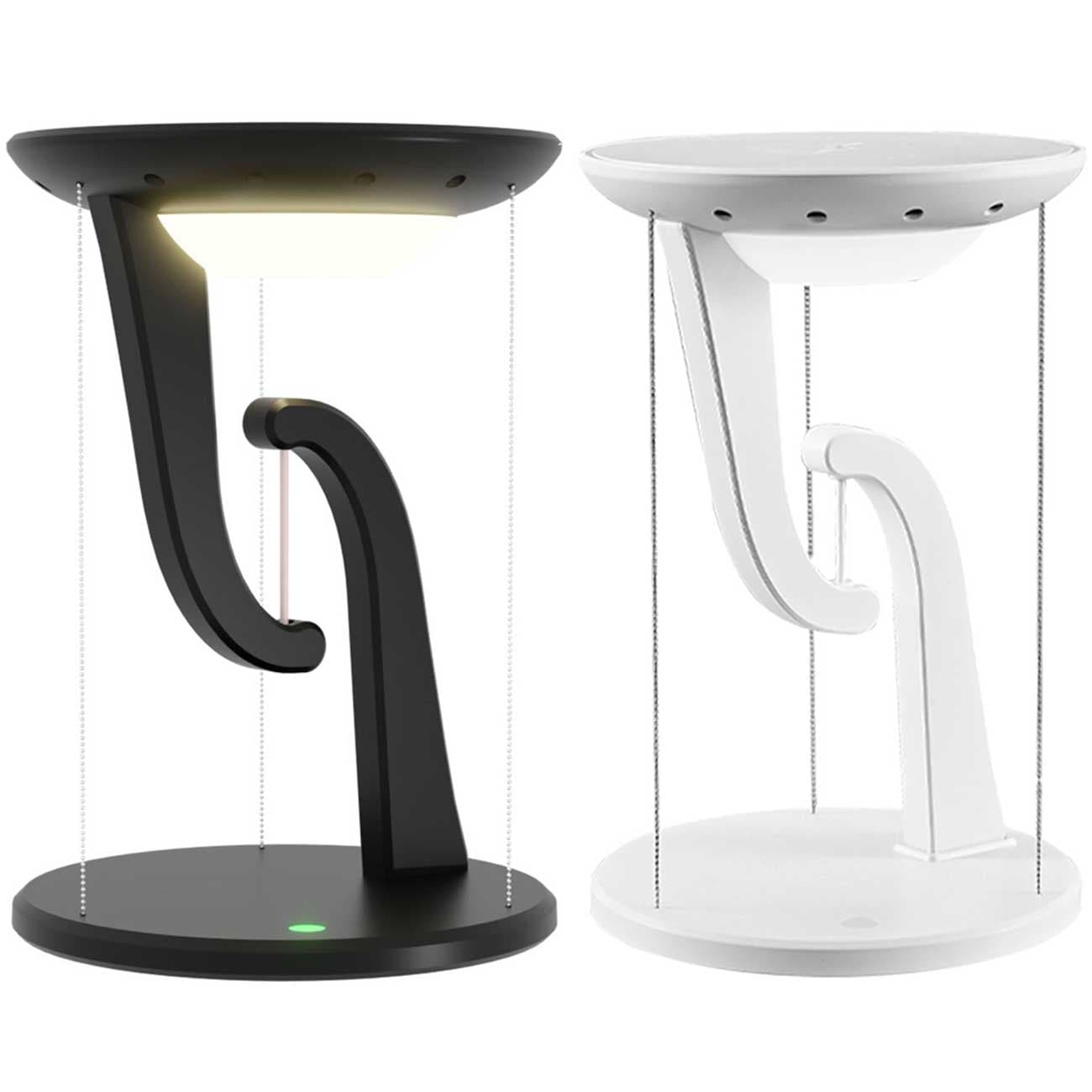 چراغ مطالعه LED رومیزی هوشمند و شارژر بی‌سیم