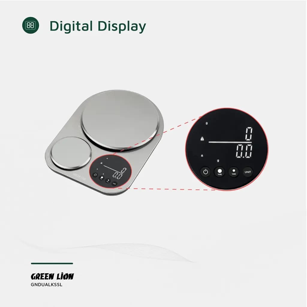ترازوی آشپزخانه دوگانه گرین لاین مدل Green Lion Dual Kitchen Scale — تصویر ۱۲