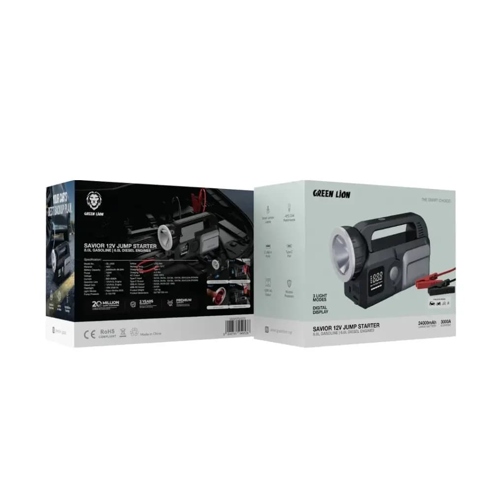 جامپ استارتر خودرو گرین لاین مدل Green Lion Savior 12V Jump Starter — تصویر ۸