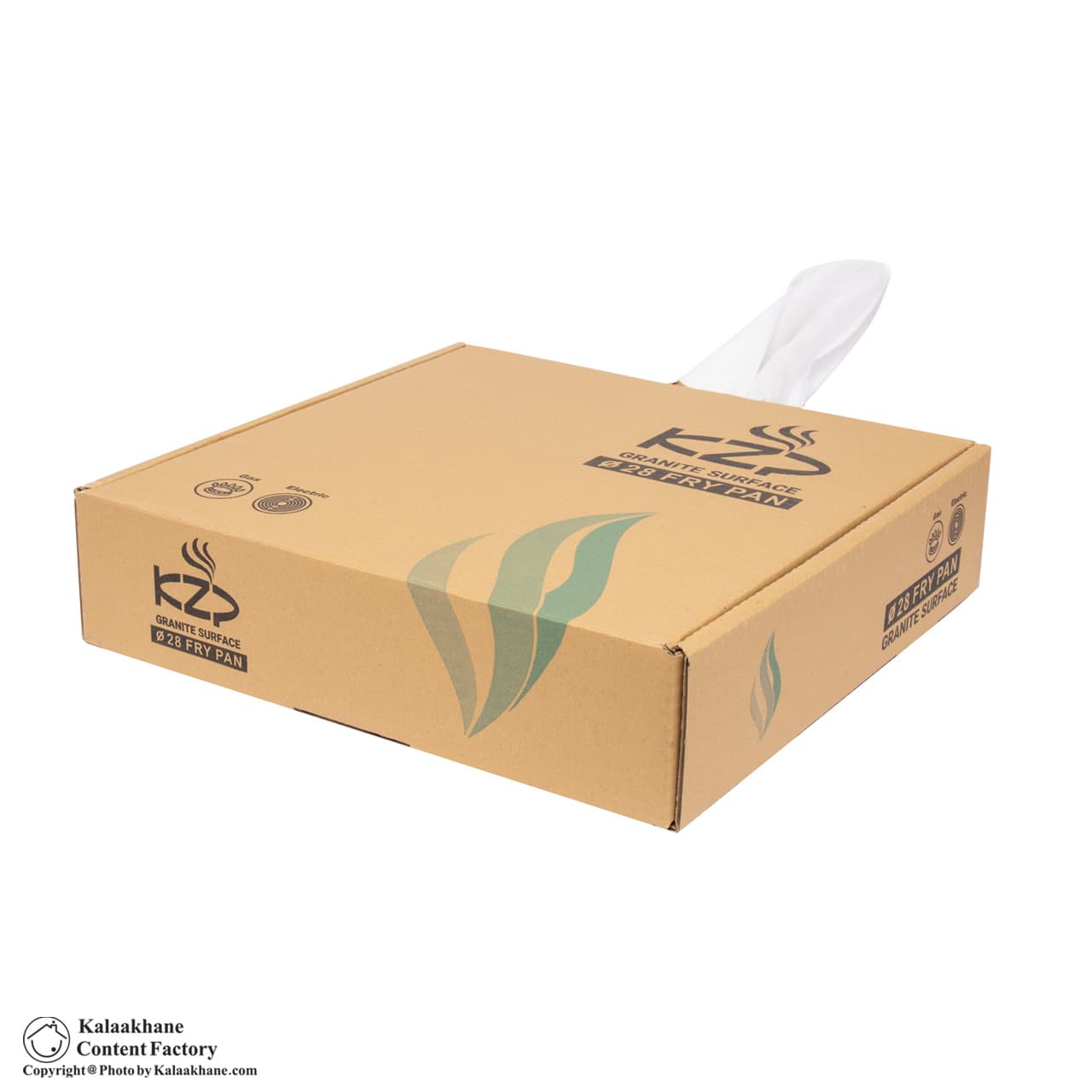 تابه 28 تک دسته آلما درب سیلیکون دسته کروم KZP کد 6070 — تصویر ۹