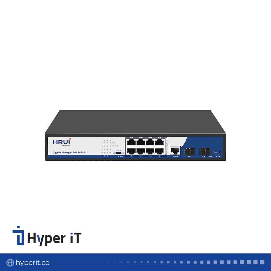 سوئیچ مدیریتی HRUI PoE مدل HR-AFGM-82NS