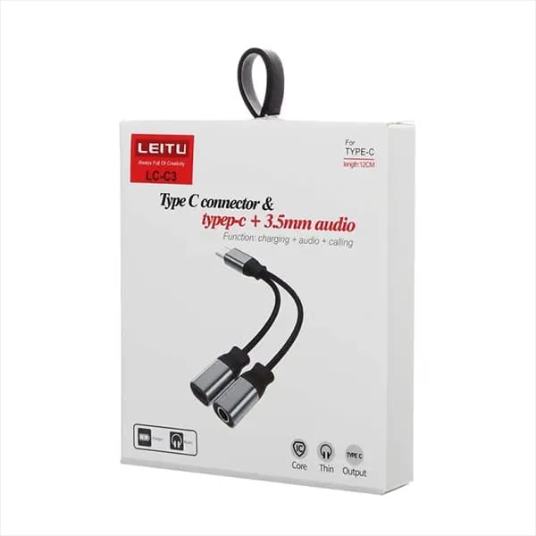 مبدل aux و type-c به type-c مدل LC-C3 برند لیتو — تصویر ۹