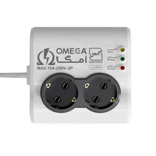 محافظ برق دو خانه مدل p4000 برند OMEGA — تصویر ۲