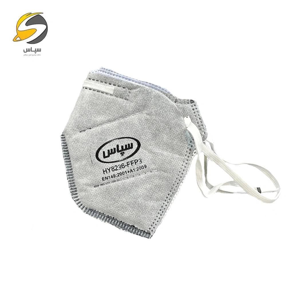 ماسک تنفسی N99 سپاس مدل هشت لایه کربن دار سوپاپدار FFP3 8236 VIP — تصویر ۹