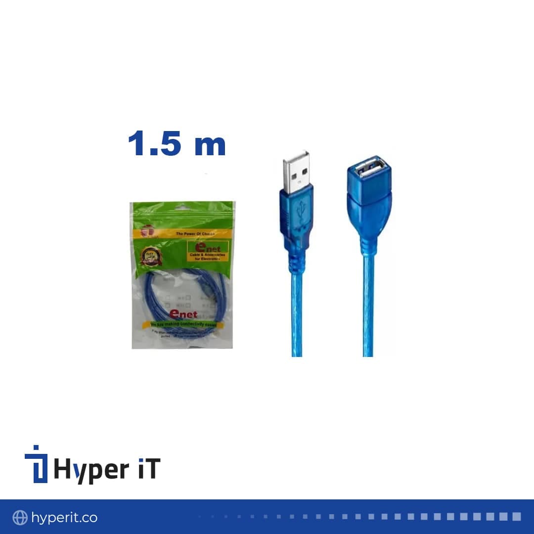 کابل افزایش USB شیلدار برند ENET به طول 1.5 متر