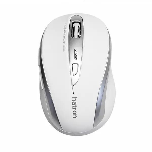 ماوس بی سیم مدل HMW120SL برند هترون(Hatron) رنگ سفید — تصویر ۲