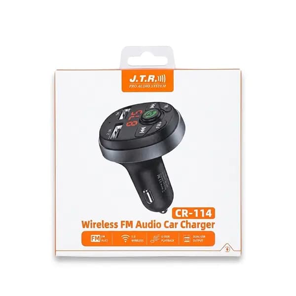 شارژر فندکی و اف ام پلیر بلوتوثی مدل CR-114 برند J.T.R — تصویر ۷