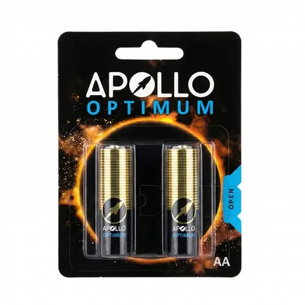 باطری قلمی الکالاین بسته 2 عددی مدل APOLLO OPTIMUM — تصویر ۶