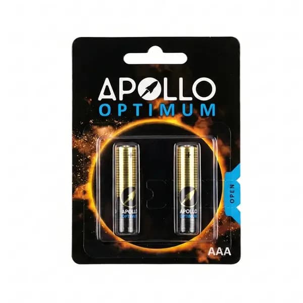 باطری نیم قلم الکالاین بسته 2 عددی مدل APOLLO OPTIMUM — تصویر ۲