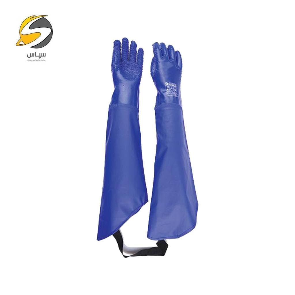 دستکش ایمنی تمام PVC سانکس 74 سانتی متری