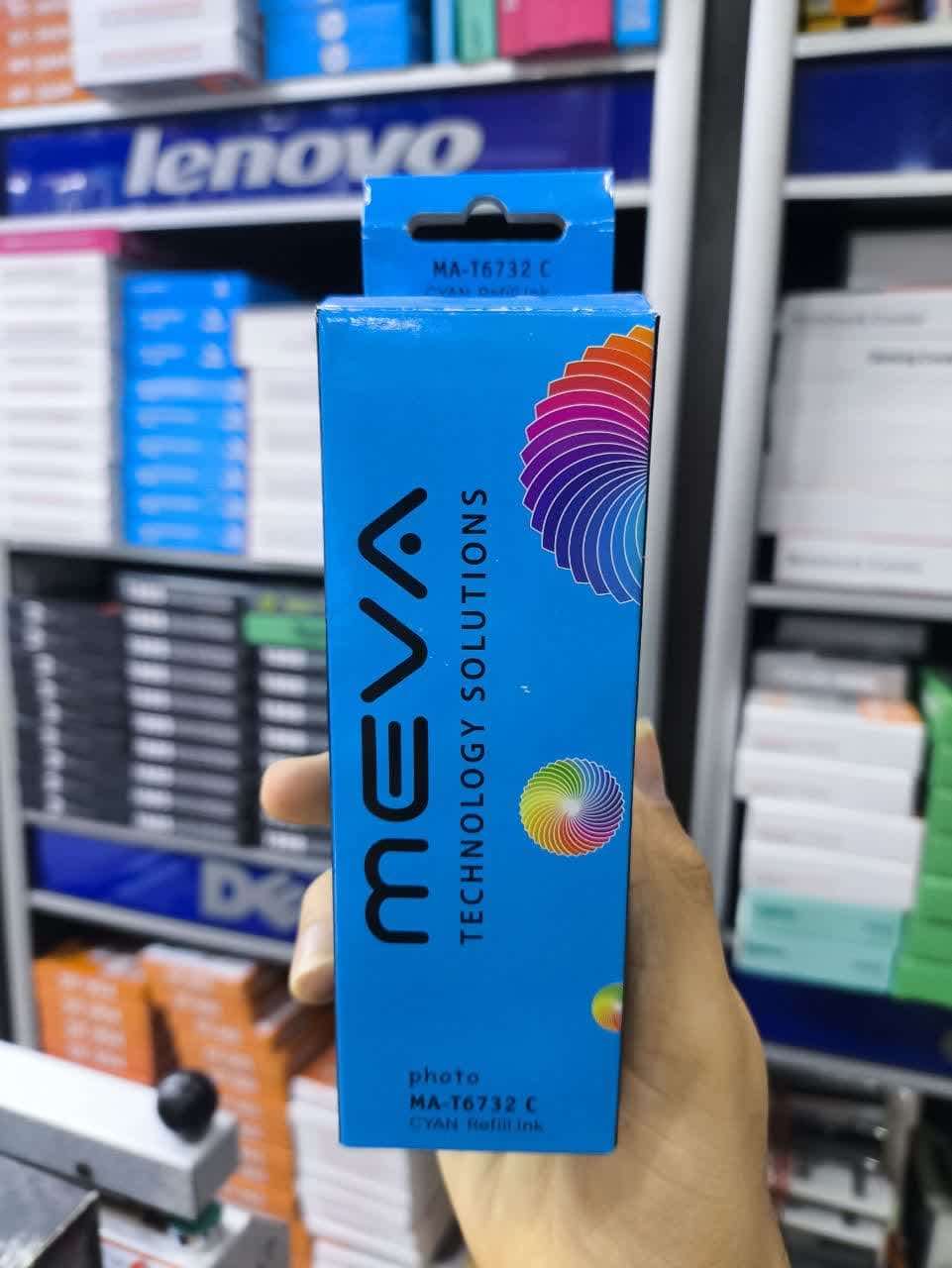 جوهر آبی 6 رنگ اپسون جعبه دار مدل MA-T6732 برند MEVA