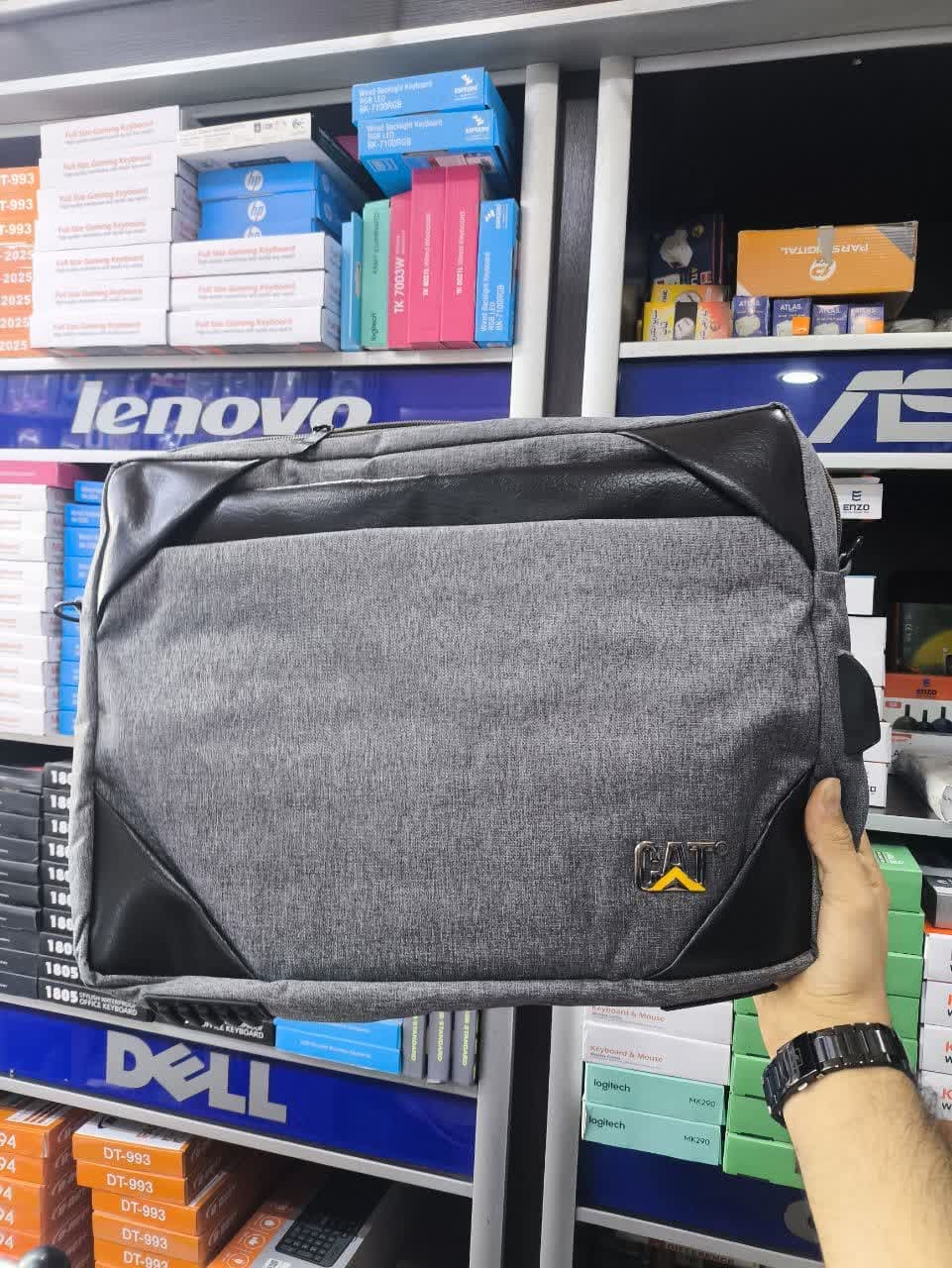 کیف لپ تاپ سه کاره سایز 14.6 تا 15.6 طرح CAT کد 521
