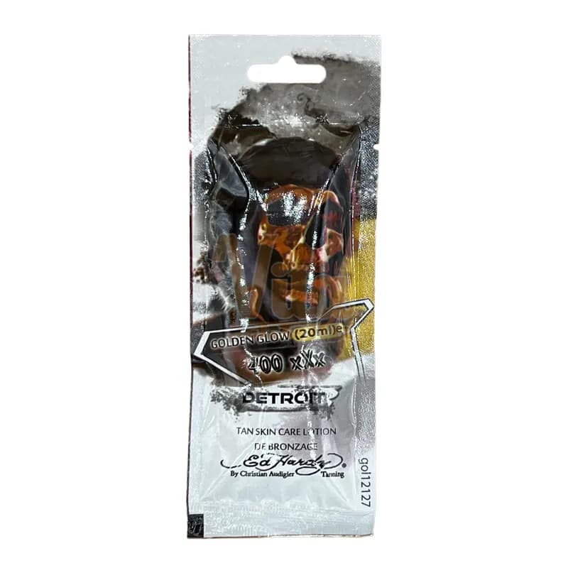 لوسیون سولار ساشه ای Ed Hardy Golden Glow حجم 20 میل