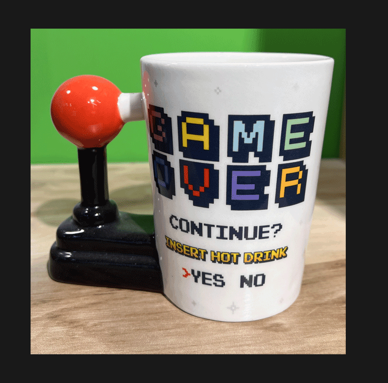 ماگ گیمینگ طرح Game Over و کنسول آرکید