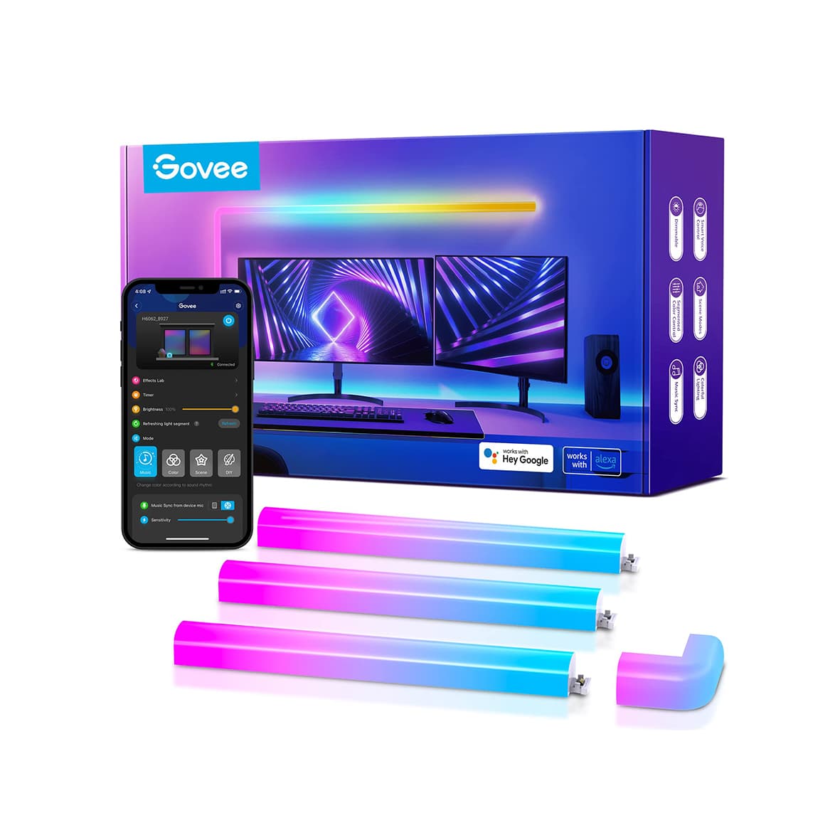 چراغ دیواری هوشمند گووی Govee Glide Wall Light H6062 — تصویر ۱۰