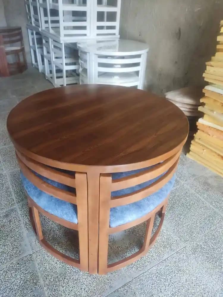 ناهارخوری کمجا گرد چوب قوی — تصویر ۱۰