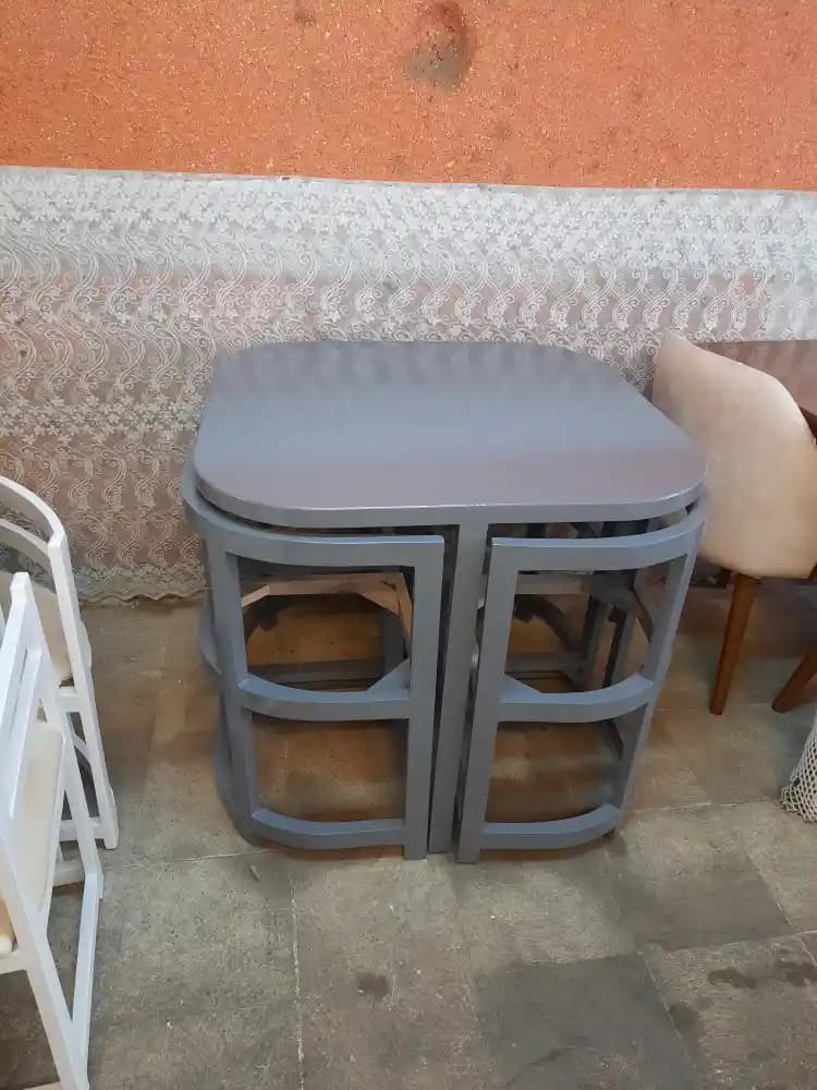 ناهارخوری کمجا گرد چوب قوی — تصویر ۹