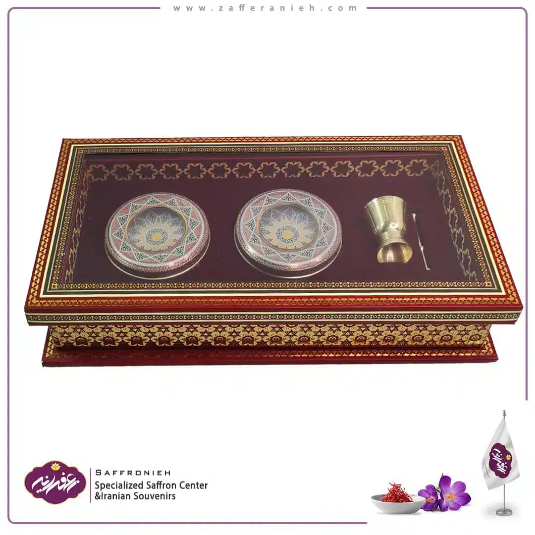 پک زعفران هاردباکس مدل قاجار BHT01 (ظرف + جعبه) — تصویر ۱۰