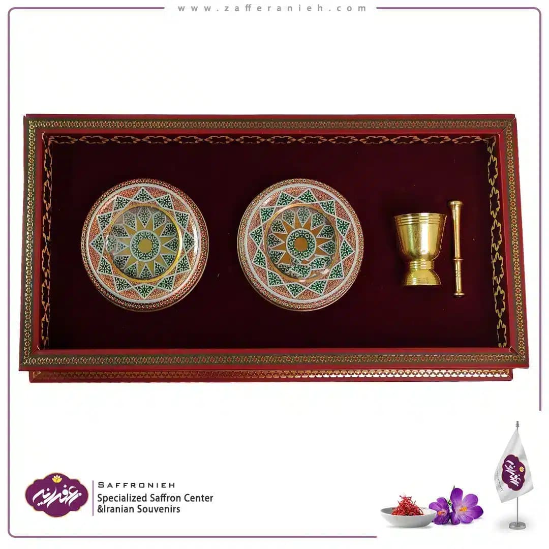 پک زعفران هاردباکس مدل قاجار BHT01 (ظرف + جعبه) — تصویر ۶