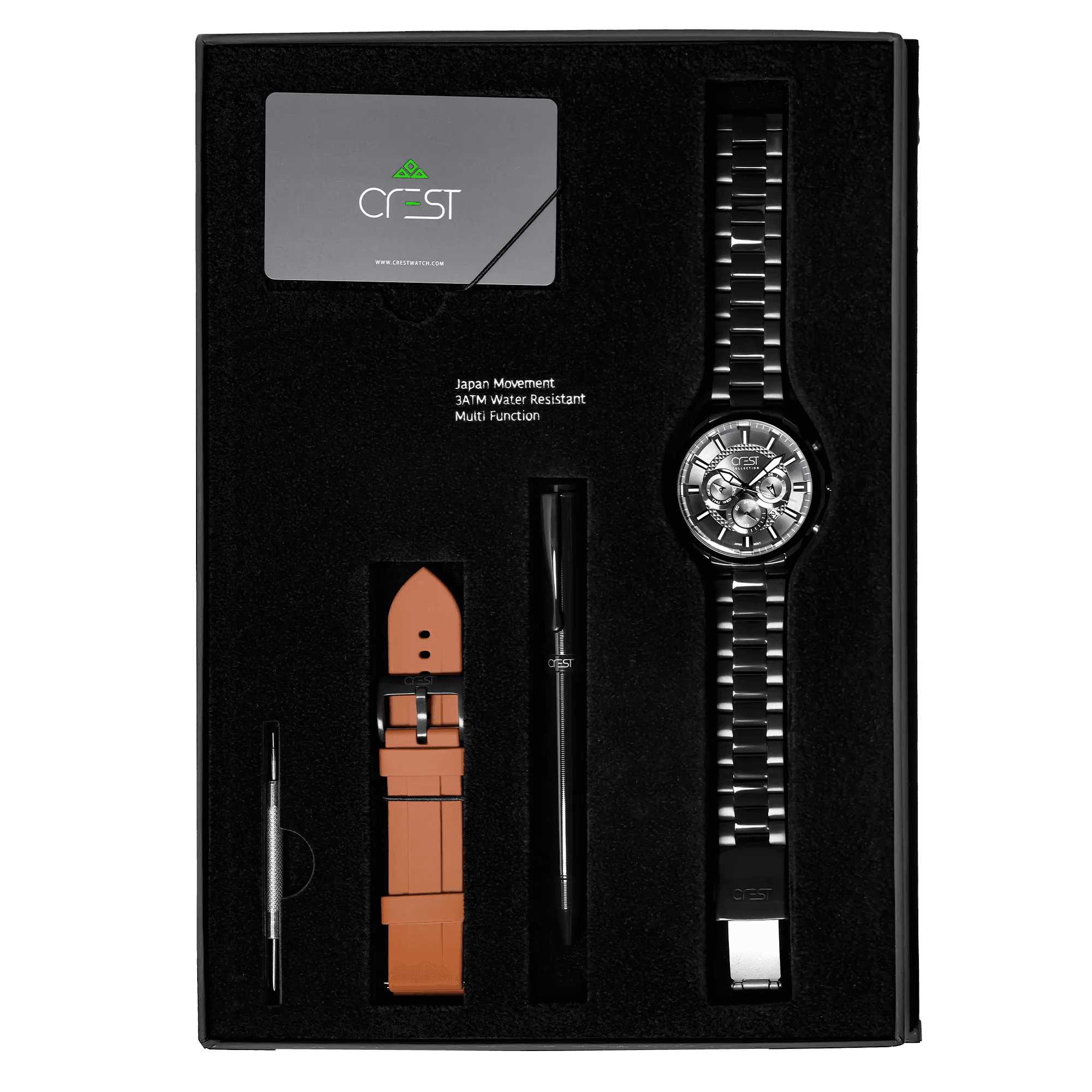 پک هدیه ساعت مچی کرست مردانه مدل CREST 9022-5 — تصویر ۲