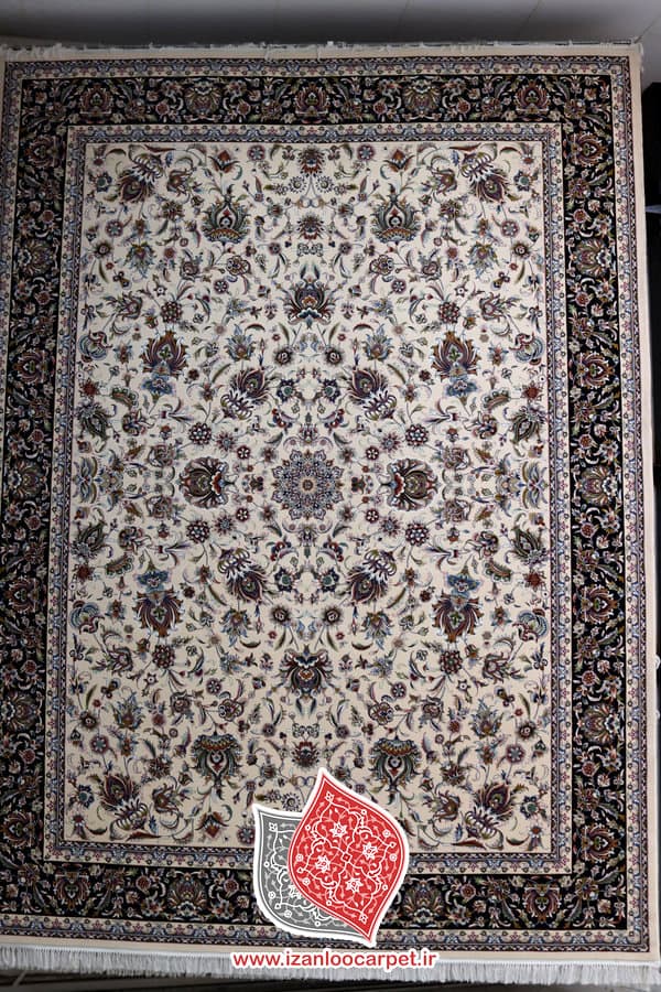 فرش آرا مشهد 700 شانه تراکم 2550 طرح 25616 کرم تمام نخ اکریلیک