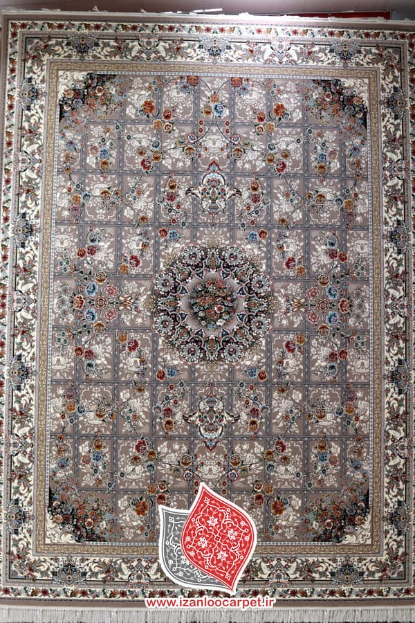 فرش آرا مشهد 700 شانه تراکم 2550 طرح 25603 نسکافه ای تمام نخ اکریلیک