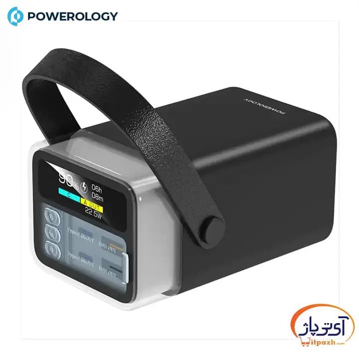 پاوربانک پاورولوژی HALO BEAM توان 65 وات ظرفیت 40000 میلی آمپر — تصویر ۳