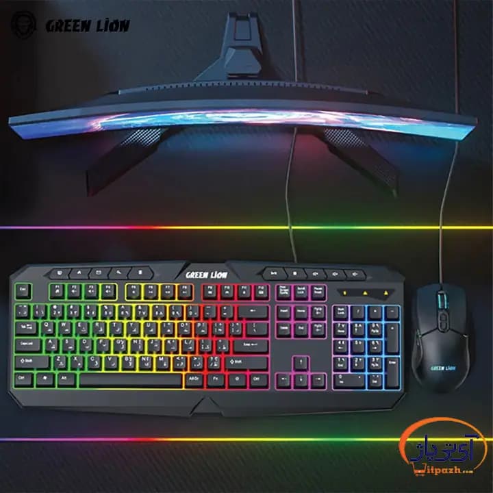 موس و کیبورد گیمینگ گرین لاین RGB GAMING GK-400 — تصویر ۵