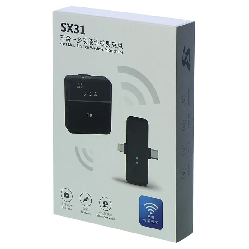 میکروفن یقه ای مدل SX31 3in1 Multi-Function — تصویر ۹