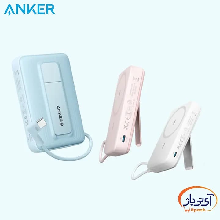پاوربانک بی سیم انکر مدل 7.5 وات Magnetic A1685 ظرفیت 10000 میلی آمپر ساعت — تصویر ۵